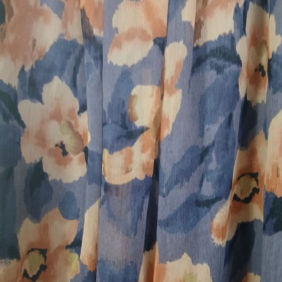 Daisy Fuente Purple Floral Pattern Black Trim Lined Sleeveless Blouse Top Medium - Picture 3 of 9